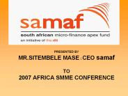 MR.SITEMBELE MASE : CEO samaf