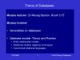 Theory of Databases PowerPoint PPT Presentation
