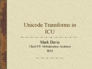 Unicode Transforms in ICU