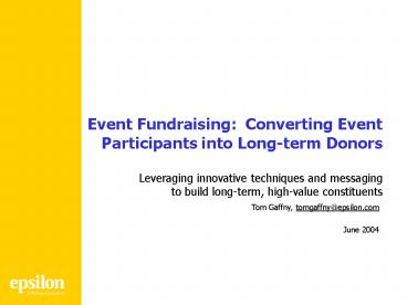 Epsilon Presentation