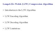 Lempel-Ziv-Welch (LZW) Compression Algorithm