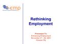 Rethinking Employment PowerPoint PPT Presentation