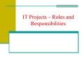IT Projects Roles and Responsibilities PowerPoint PPT Presentation