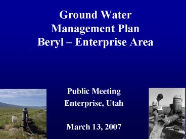 Ground Water Management Plan Beryl 