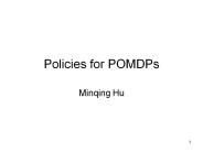 Policies for POMDPs