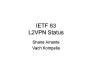 IETF 63 L2VPN Status