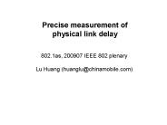 Precise measurement of physical link delay