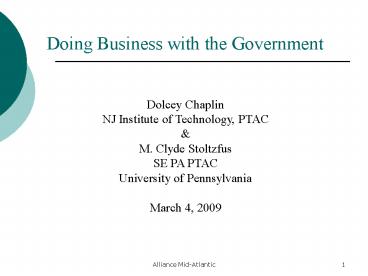 Basics of Government Marketing