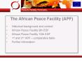The African Peace Facility APF PowerPoint PPT Presentation
