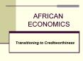 AFRICAN ECONOMICS PowerPoint PPT Presentation