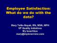 Employee Satisfaction: What do we do with the data PowerPoint PPT Presentation