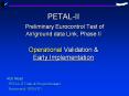 PETAL-II Preliminary Eurocontrol Test of Air/ground data Link, Phase II  Operational Validation PowerPoint PPT Presentation