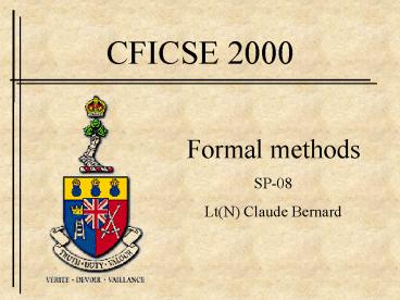 Formal methods