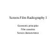 ScreenFilm Radiography I PowerPoint PPT Presentation
