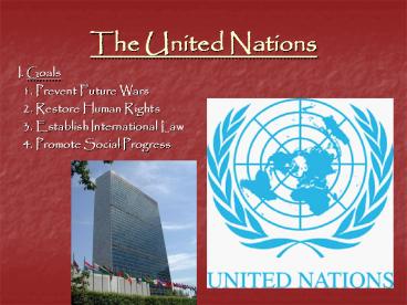 PPT – The United Nations PowerPoint presentation | free to view - id ...