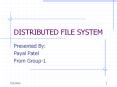 DISTRIBUTED FILE SYSTEM PowerPoint PPT Presentation