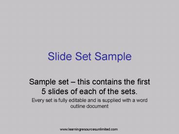 Slide Set Sample