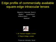 Edge profile of commercially available square-edge intraocular lenses