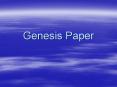 Genesis Paper PowerPoint PPT Presentation