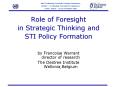Role of Foresight PowerPoint PPT Presentation