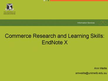Commerce Research and Learning Skills: