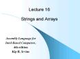 Lecture 16  Strings and Arrays PowerPoint PPT Presentation