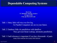Dependable Computing Systems