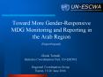 Toward More GenderResponsive MDG Monitoring and Reporting in the Arab Region PowerPoint PPT Presentation