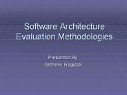 Software%20Architecture%20Evaluation%20Methodologies