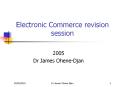 Electronic Commerce revision session PowerPoint PPT Presentation