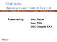 SME in the Business Community PowerPoint PPT Presentation