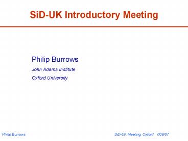 SiDUK Introductory Meeting
