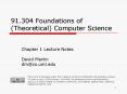 91'304 Foundations of Theoretical Computer Science PowerPoint PPT Presentation