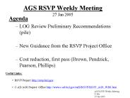 AGS RSVP Weekly Meeting