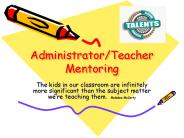 AdministratorTeacher Mentoring