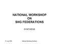 NATIONAL WORKSHOP ON SHG FEDERATIONS PowerPoint PPT Presentation