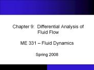 Chapter 9: Differential Analysis of Fluid Flow