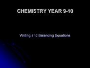 CHEMISTRY YEAR 910