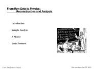 From Raw Data to Physics: Reconstruction and Analysis