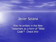 Javier Solana