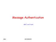 Message Authentication