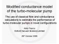 Modified conductance model of the turbomolecular pump PowerPoint PPT Presentation