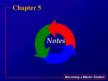 Becoming a Master Student