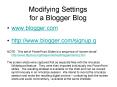 Modifying Settings for a Blogger Blog PowerPoint PPT Presentation