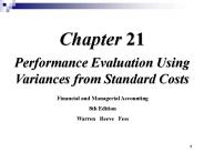 Performance Evaluation Using Variances from Standard Costs