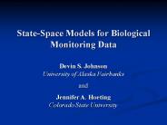 State-Space Models for Biological Monitoring Data