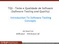 TQS Teste e Qualidade de Software Software Testing and Quality Introduction To Software Testing Conc PowerPoint PPT Presentation