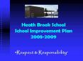Heath Brook School School Improvement Plan 20082009 PowerPoint PPT Presentation