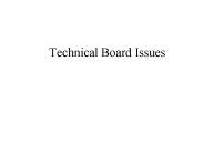 Technical Board Issues