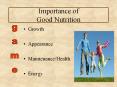 Importance of Good Nutrition PowerPoint PPT Presentation